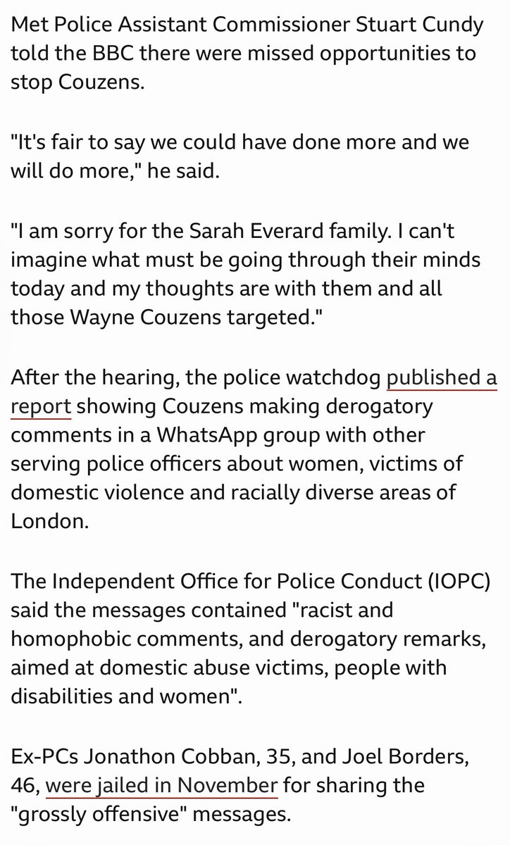 laurarichards99's tweet photo. There were numerous opportunities for intervention &amp; prevention. I can’t imagine how Sarah’s family must feel knowing that Sarah could have been saved if the police had done their damn job #SarahEverard https://t.co/mIkW2KTvdN