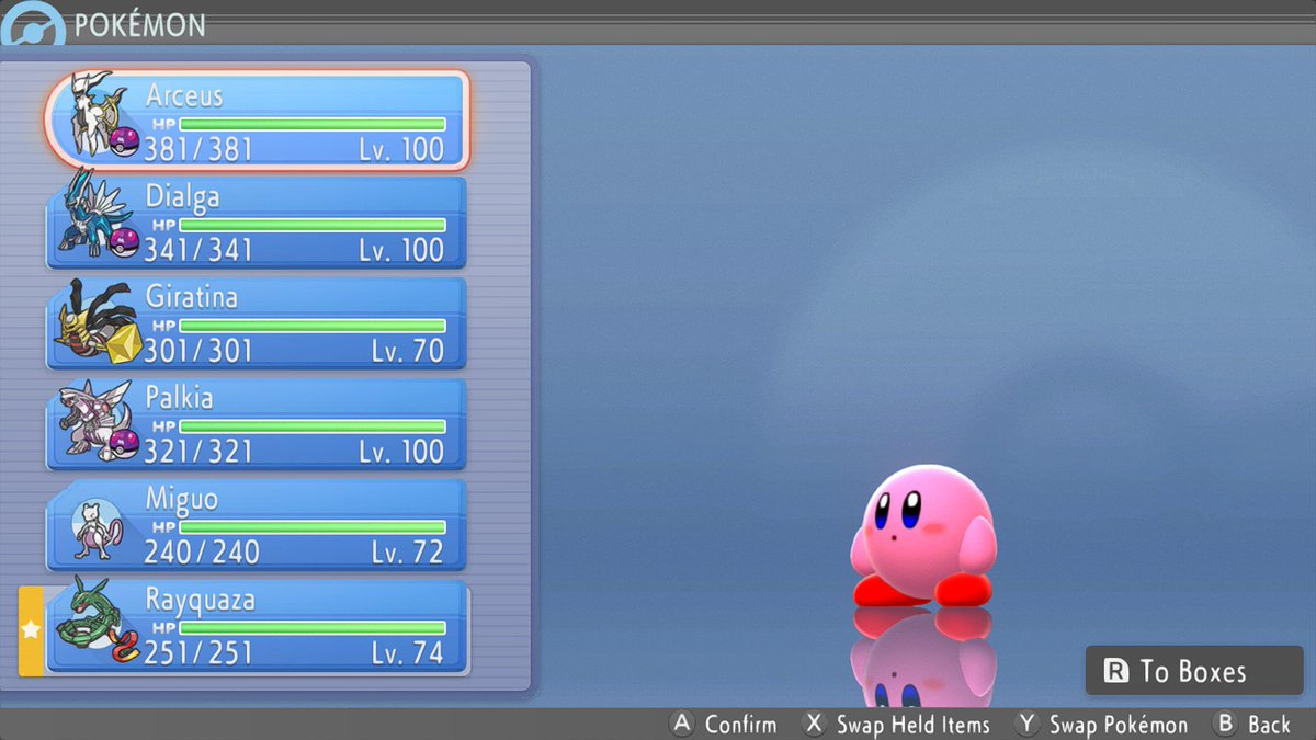 Yisuno ⚝ on X: Alright so I decided that each Kirby form will have  different colors on the shiny version on my mod for Pokemon BDSP, mostly  referencing the colors Kirby had