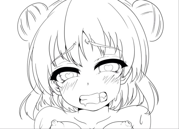 Skeb用イラスト下書き中。
かなり表情いい感じでかけてる気がする。 