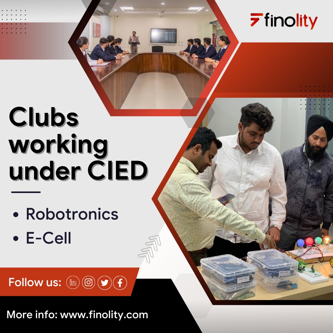 finolity's tweet photo. The clubs working under CIED are:
. Robotronics
. E-cell
.
#finolity #programmer #industry #innovation #expert #instagram #development #programming #edtech #online #onlineplatform #industrial #robotronics #clubs #working https://t.co/JEXdwcirJ5