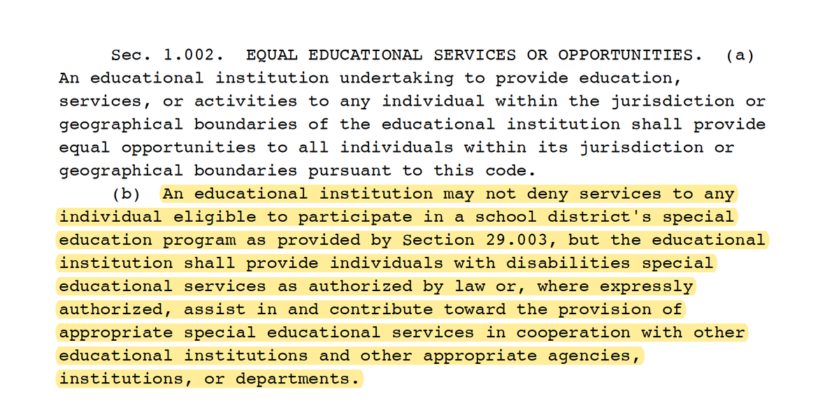 Crabears on Twitter "RT DrDeMatt Texas Education Code, Title 1
