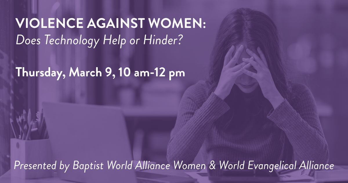 BWAWomen's tweet image. As part of the UN Commission on the Status of Women, we are honored to partner with World Evangelical Alliance to host a workshop this week entitled "Violence Against Women: Does Technology Help or Hinder?" Join the discussion: bit.ly/un-commission-…