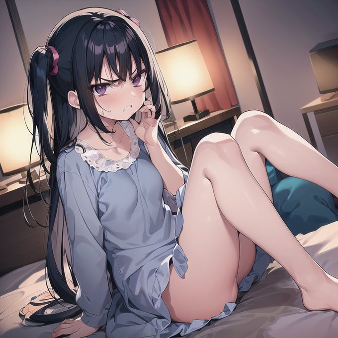 おねしょ加筆はアニメ調のモデルよりこのくらいの絵柄のモデルの方がやりやすい 