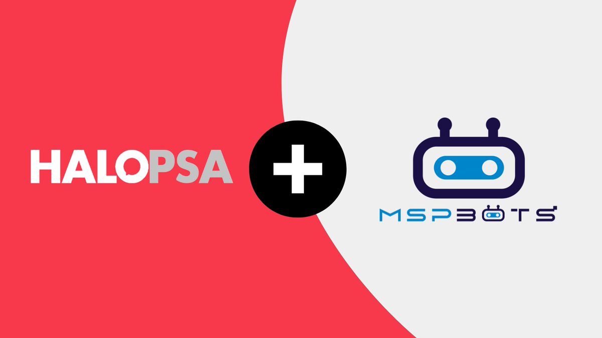 HaloPSA (@halopsa_) on Twitter photo Improve efficiency, reduce costs, and increase customer satisfaction with the new HaloPSA and <a href="/mspbots/">MSPbots.ai</a> Integration.
Click here to learn more: halopsa.com/integrations/m⦠Improve efficiency, reduce costs, and increase customer satisfaction with the new HaloPSA and <a href="/mspbots/">MSPbots.ai</a> Integration.
Click here to learn more: halopsa.com/integrations/mā¦