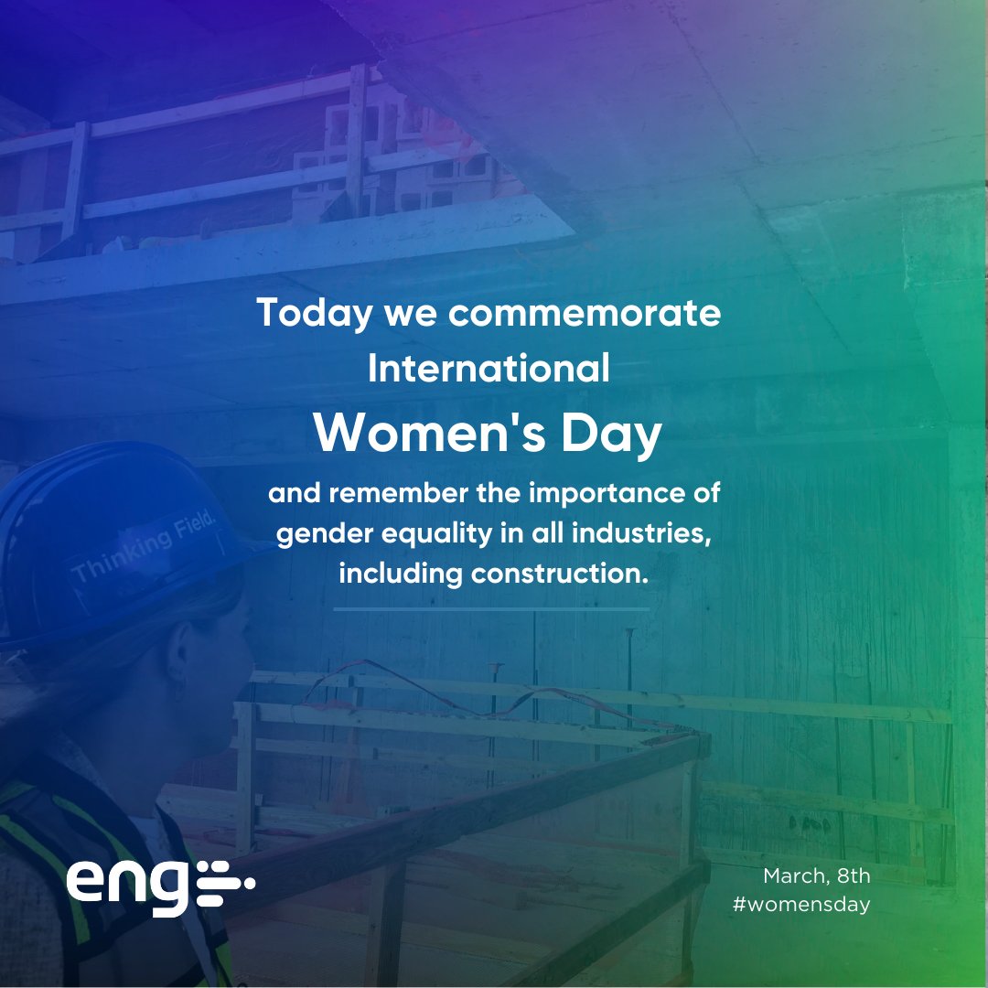 eng_bim_'s tweet photo. Have you ever wondered about the role of gender diversity in the construction industry? Today, on International Women's Day, we want to highlight the importance of promoting gender equality in our industry. Swipe left and get involved!
#InternationalWomensDay #ENG #ENGWay #BIM https://t.co/tST1rSBZWF
