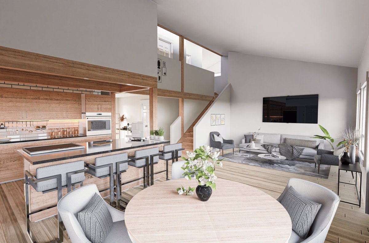 Extremepanel's tweet image. Columba takes the modern farmhouse style to a whole new level. A spacious master suite, wrap-around porches, a large kitchen, plentiful clerestory light, and exposed beam work make this home a stimulating, yet relaxing place to live. 😊 Learn more: extremepanel.com/project/enviro….