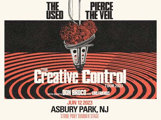 Just announced: THE USED &amp; PIERCE THE VEIL: Creative Control Tour on the Summer Stage Mon June 12 <a href="/WeAreTheUsed/">The Used</a> <a href="/piercetheveil/">Pierce The Veil</a> <a href="/donbroco/">DON BROCO</a> the732.com/x