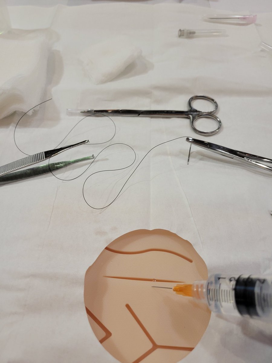 TaftATRoom's tweet photo. @TaftATRoom learning suturing at the @CCSU_AT conference. Great learning experience. #natamonth2023 https://t.co/gW8cyfIJFt