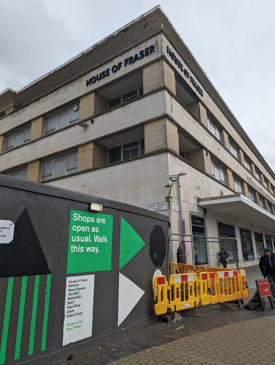scoopbings's tweet photo. Plymouth City Centre getting some much needed TLC. Valentine's Day helped boost retail sales, which grew by 5% in February. More on @BBCSpotlight tonight. https://t.co/5QJHAtIr7D