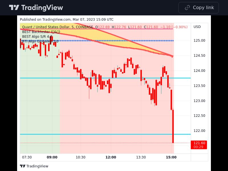 TradingView trade QNT 5 minutes
