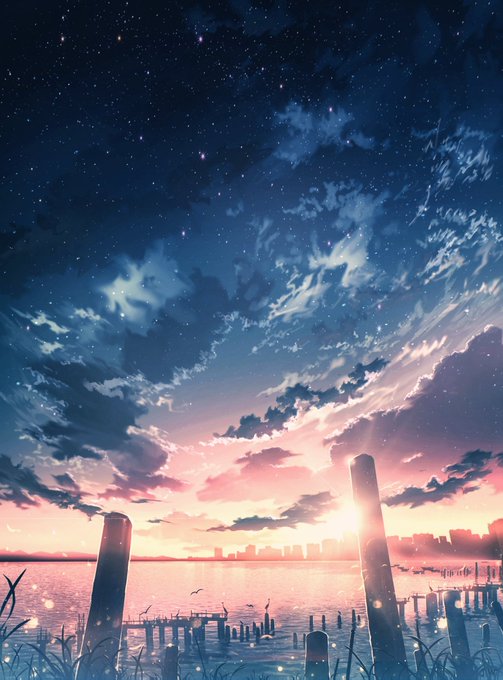 「horizon starry sky」 illustration images(Latest)