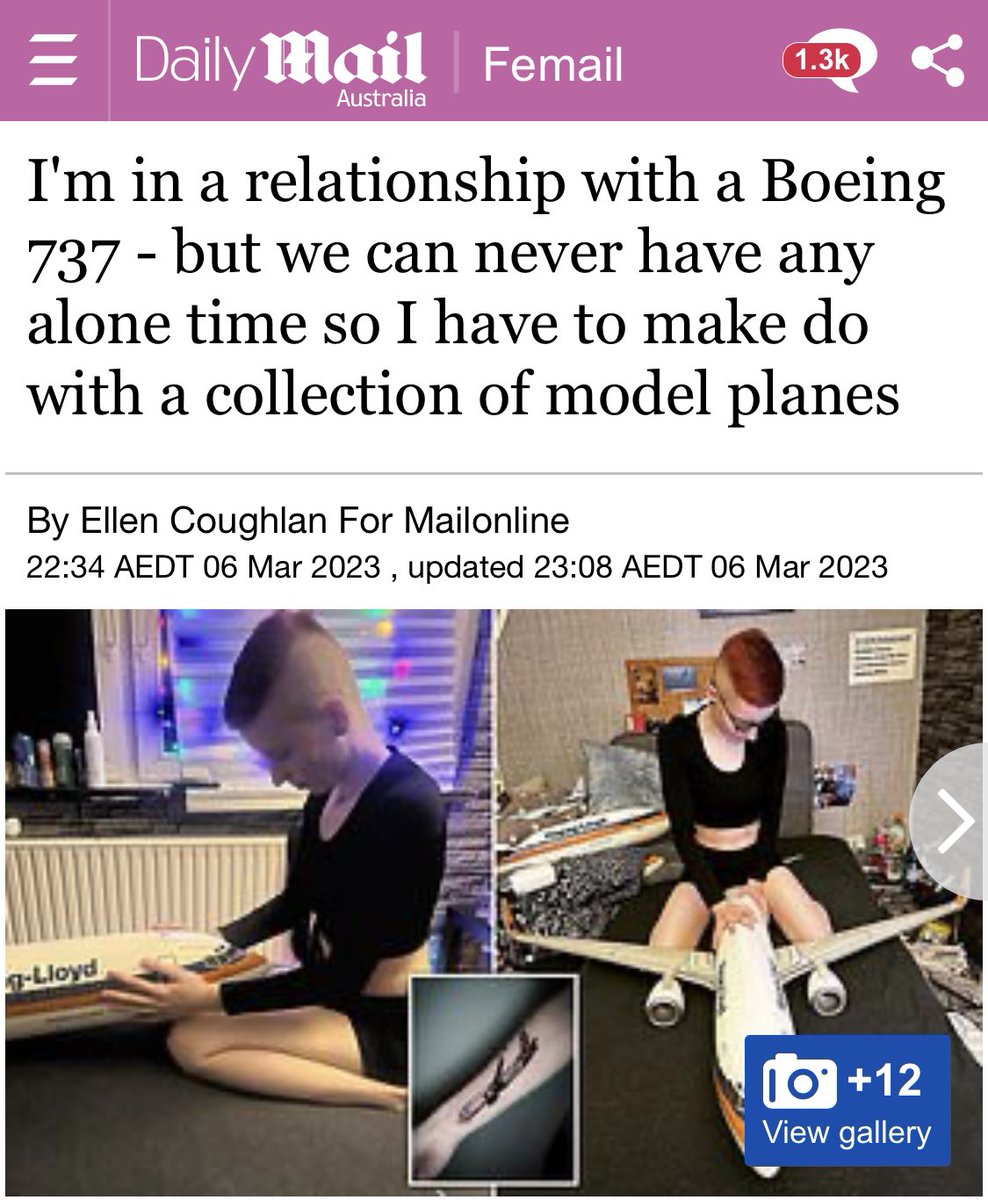 Tinkerb65712648's tweet photo. Oh Sarah.
Is it because no man can compete with a metre long aeroplane …
or is it because you can’t GET a man?
#HelpSarah #Deviant #MentalHealth2023 https://t.co/gd4E0aW0ws