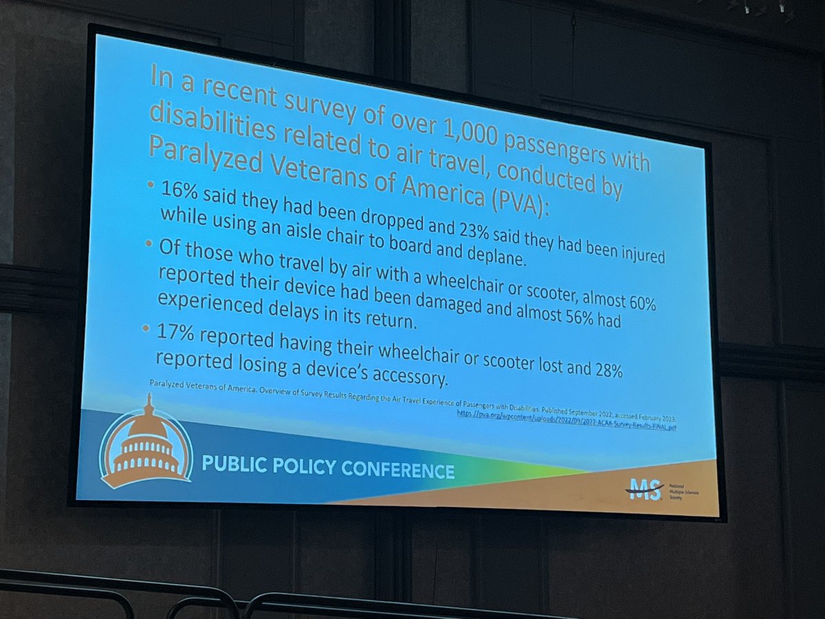 HollyfromOH's tweet photo. #MSPPC23 Congress must address barriers to air travel accessibility. Urge Congress to pass the Air Carrier Access Amendments Act and support its inclusion in 2023 FAA Reauth. #MSActivist https://t.co/ycsZb6AIIK