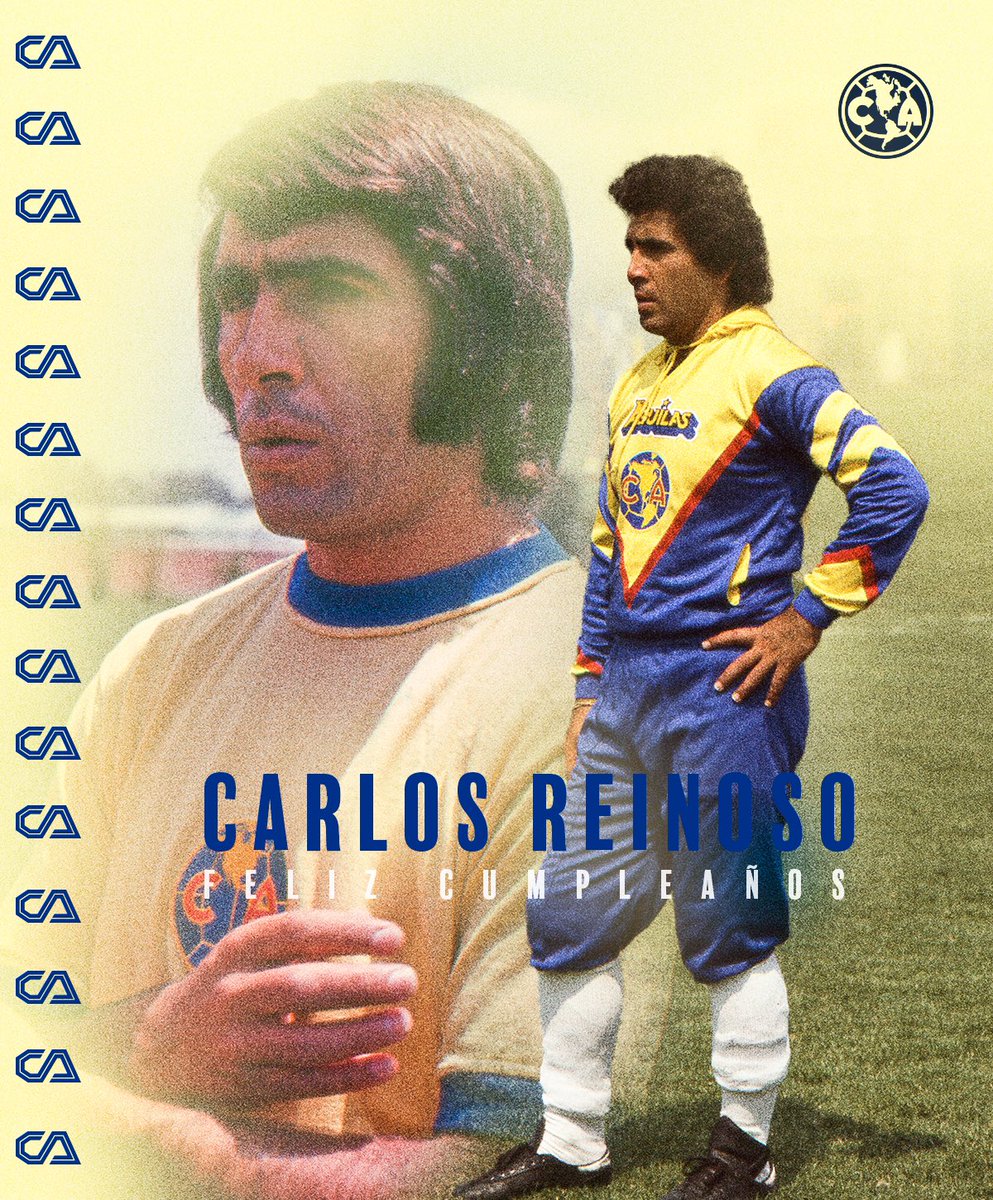 ClubAmerica's tweet photo. 🎂 ¡Feliz cumpleaños, Maestro! 📋🦅
Démosle una cálida felicitación a Carlos Reinoso @Carlos8Reinoso, Leyenda Águila, en este día tan especial 🎉✨

#SomosAmérica #LeyendaAmericanista https://t.co/56R6v4nbD3