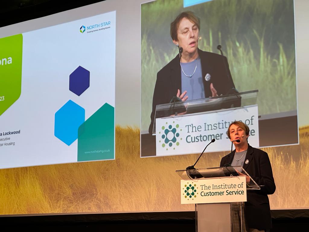 instituteofcs's tweet photo. Angela Lockwood, Chief Executive of @NorthStarHG, gives us an insight into the skills, culture and ethics required to succeed as we emerge from recession.
#ICSConf23 #customerservice #cx https://t.co/UZmeRngogQ
