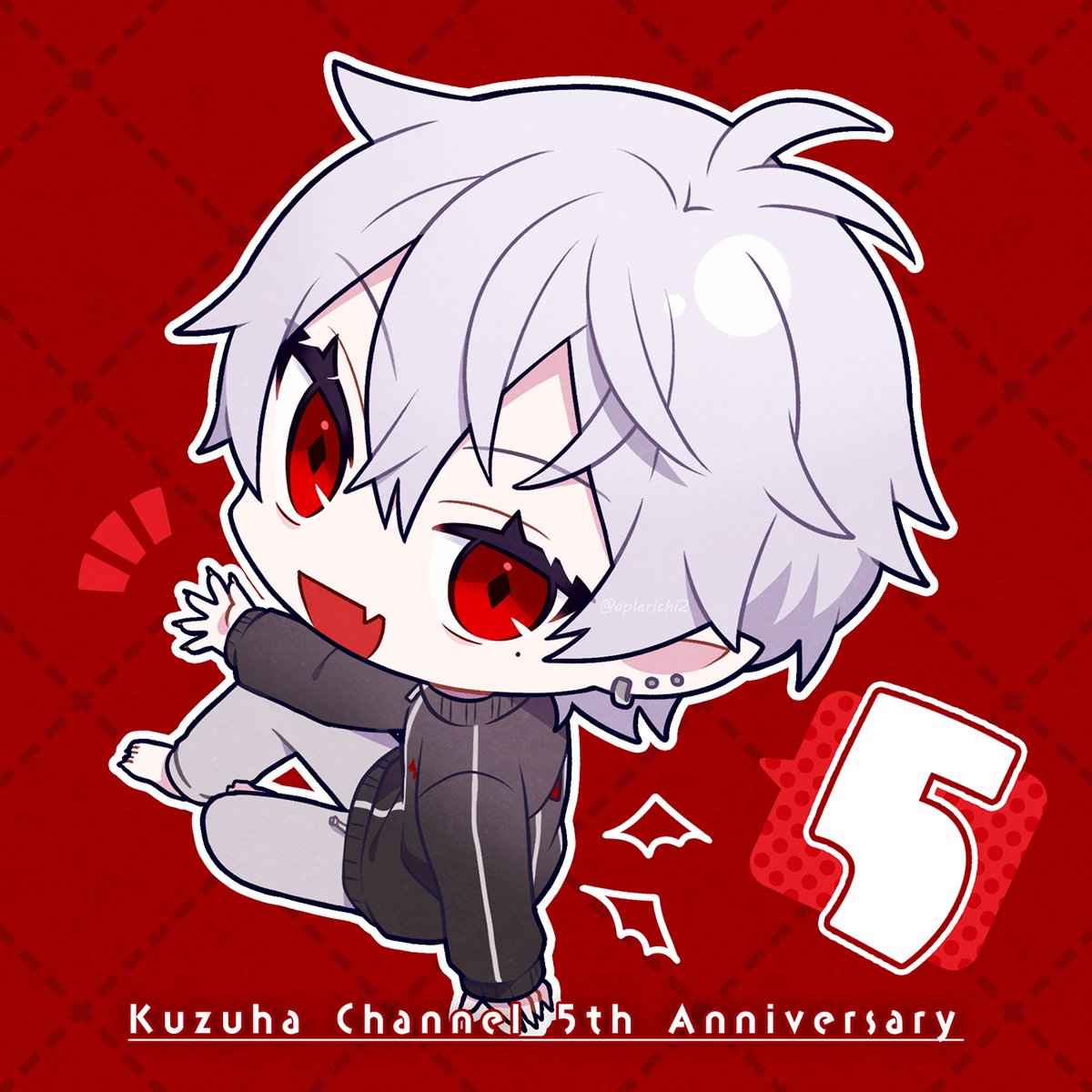 葛葉(にじさんじゲーマーズ) 「5周年おめでとうございます#KuzuArt  #葛葉5周年 」|萩野つきみのイラスト