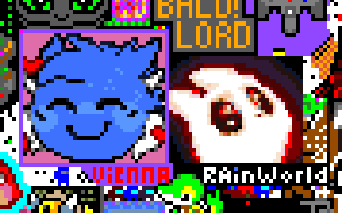 viennatho's tweet photo. my community spent some time making a cute viennaHappy and then right next to it a slugcat from our favorite game @RainWorldGame 🥺

it looks so GOOD 🥺 https://t.co/genhX0va6F