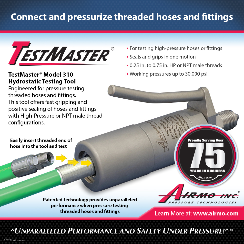 Need to quickly connect to a threaded hose or fitting and pressurize it up to 30,000 psi?

Learn more about the TestMaster® Model 310 Tool:
airmo.com/model-310-seri…

#pressuretesting #leaktesting #highpressuretools #airmo