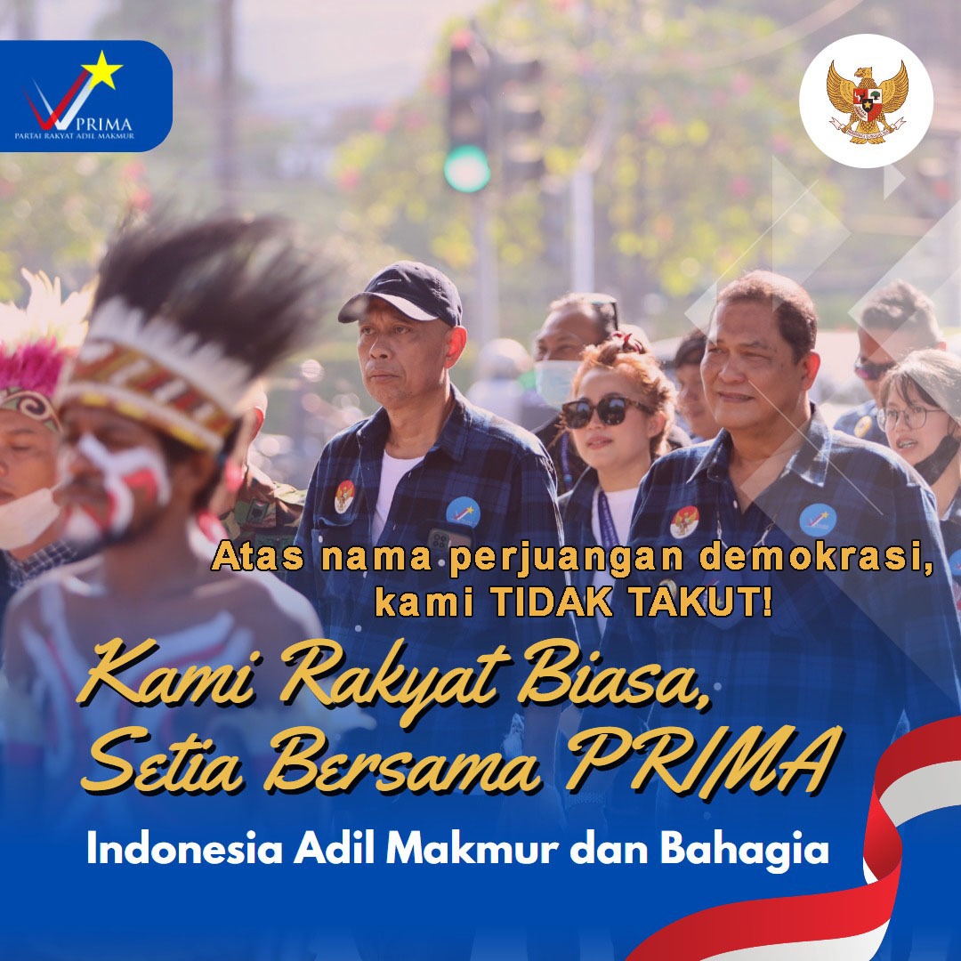 #AtasNamaPerjuanganDemokrasiKamiTidakTakut.
#KamiRakyatBiasaSetiaPadaPRIMA.
<a href="/agusjabo333/">Saya Rakyat Luar Biasa</a>