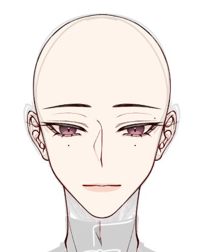 my early stage vtuber models with flat colors are so damn ugly it discourages me to continue LMFAO this man needs his hair ASAP.............. 