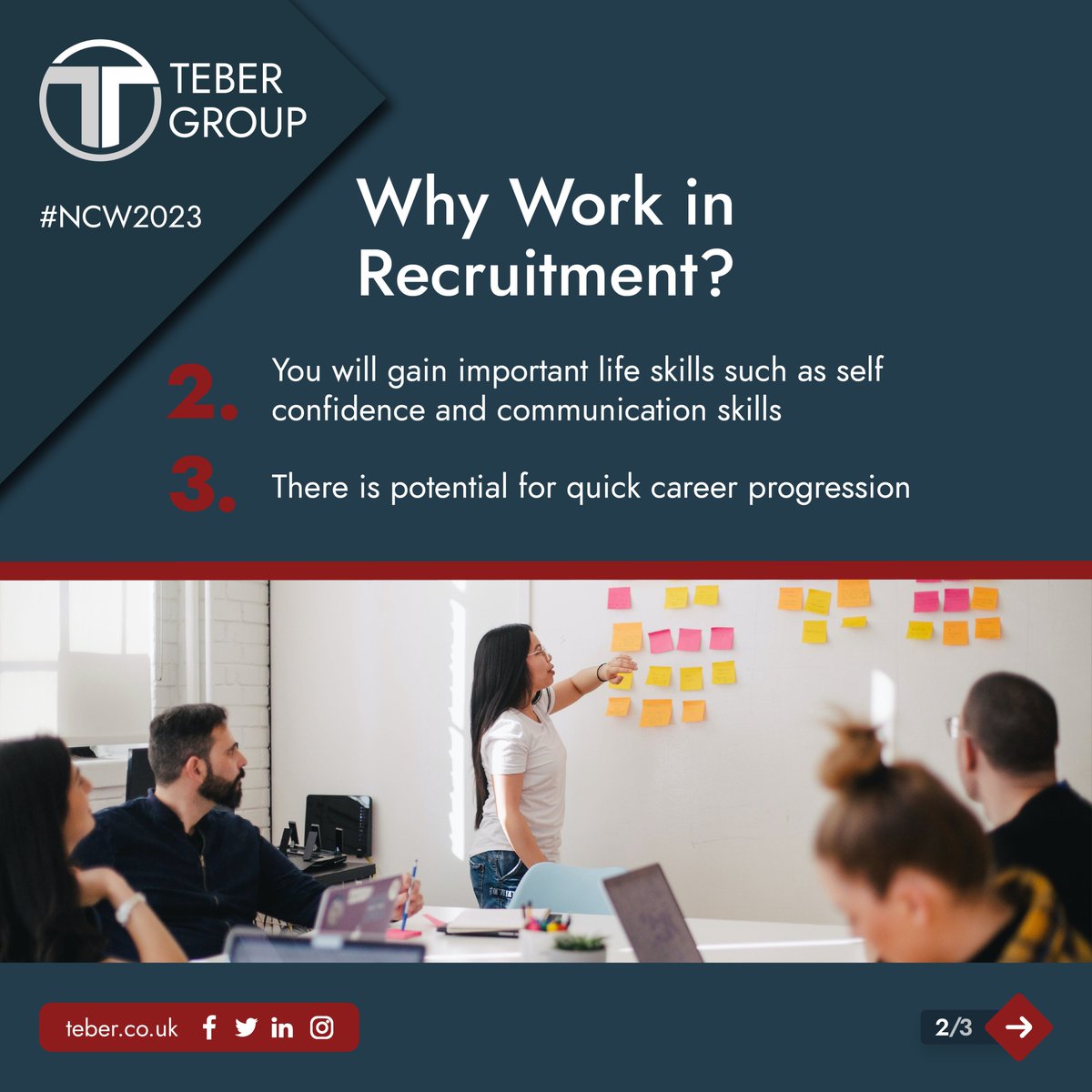 TeberGroup's tweet image. Why should you work in recruitment?
 
There are a variety of different reasons to work in recruitment today, but take a look below at a list of our favourites.
 
#careersweek #NCW2023 #recruitment