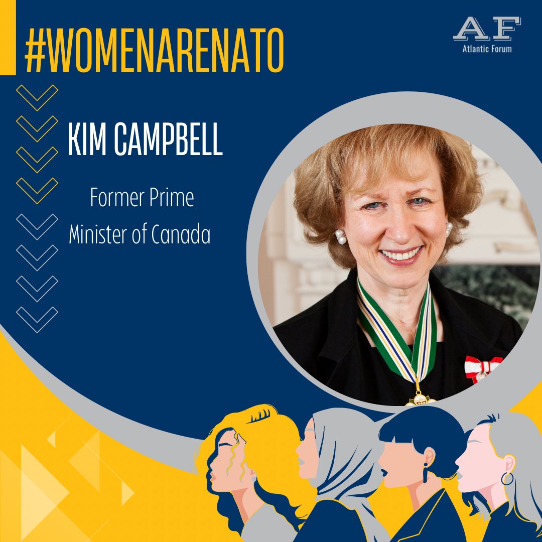 AtlForum's tweet photo. 💡We cannot conclude our #WomenAreNATO campaign without sharing with you another key #AllyKnowledge.
🇨🇦#DYK that @AKimCampbell, was the 1️⃣ female DefMin in the #Alliance in 1993? She also became Canada’s first ever female Prime Minister.
#NATOEducationMonth | #WeAreNATO https://t.co/KHSLWBp74M