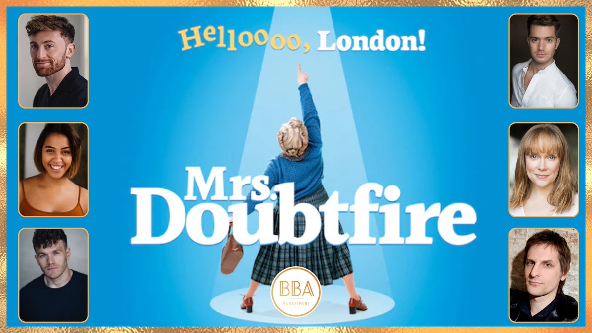 Hello Poppets, Mrs Doubtfire West End Cast has been announced! 👵🏼

⭐️JOSPEH DOCKREE
⭐️CHRISTOPHER PARKINSON (<a href="/CJParky/">Christopher Parkinson</a>)
⭐️MICHA RICHARDSON (<a href="/MichaRichardson/">Micha Richardson</a>)
⭐️TOM SCANLON (<a href="/TomScanlon/">Tom</a>)
⭐️VICKI LEE TAYLOR (<a href="/VickiLeeTaylor/">Vicki Lee Taylor</a>)

With our ELLIOT WARE as Musical Director!

#proudagents