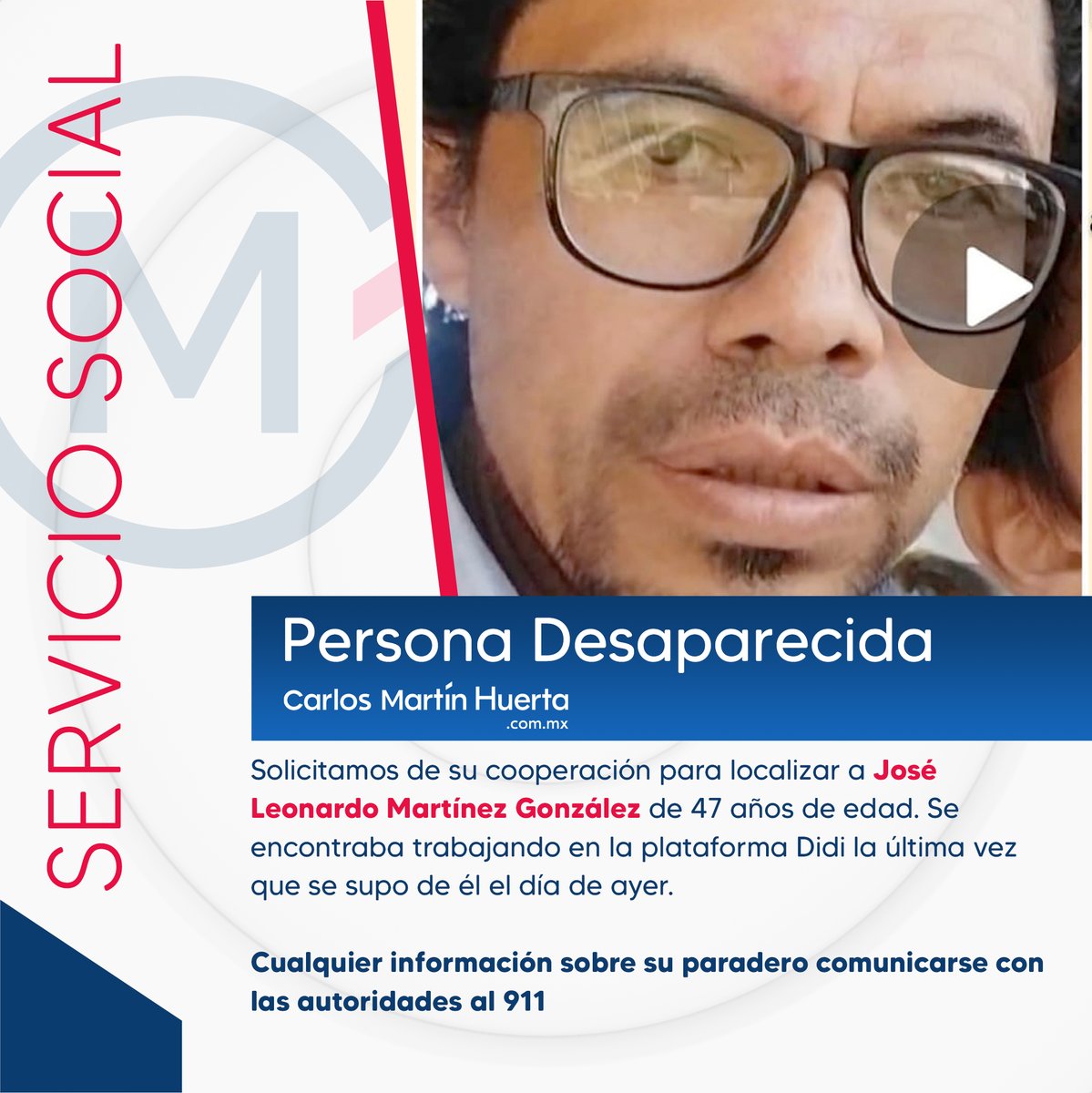 #ServicioSocial | 🔍 Solicitamos de su cooperación para localizar a esta persona reportada cómo desaparecida. Recuerda que una forma de ayudar es compartir.