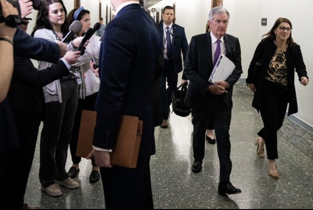 BREAKING: Jerome Powell says interest rates going higher than previously thought.