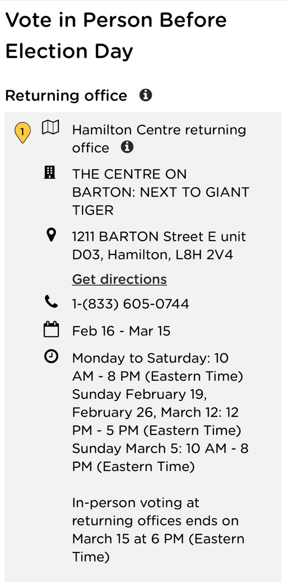 BayleeN17's tweet photo. @King__1993 @lee_nux @ElectionsON @NewBlueON Advance polling starts from Mar 5 at the returning office and other locations have different dates (Mar 8-10). https://t.co/A0mymX4oDg