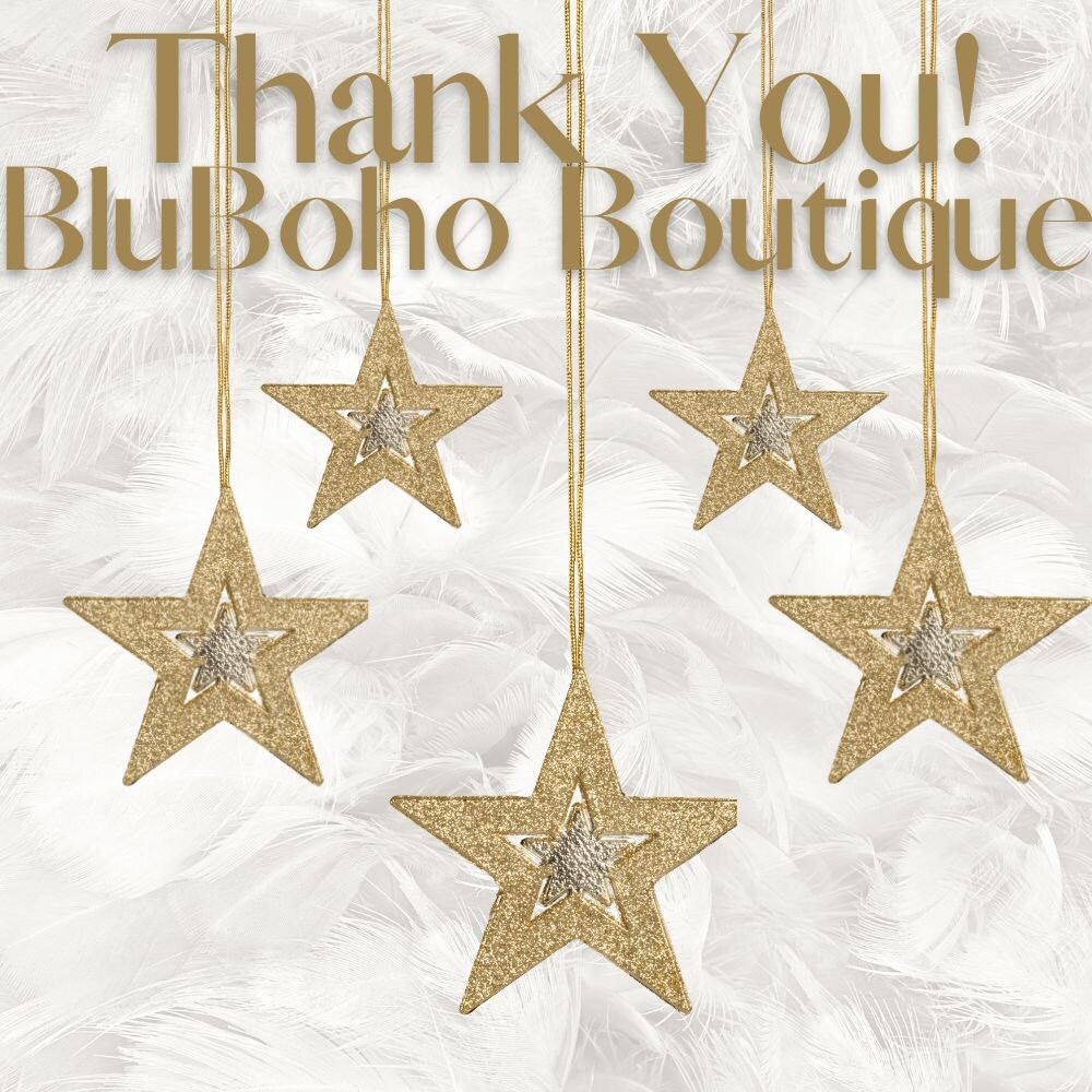 Just got our first five-star review — nothing makes us prouder than another happy customer. etsy.me/41RQ6ED #etsy #bohochic #vintagetees #blubohoboutique #etsyfinds #etsygifts #giftforher #smallbusiness #womenownedbusiness #womensupportingbusiness