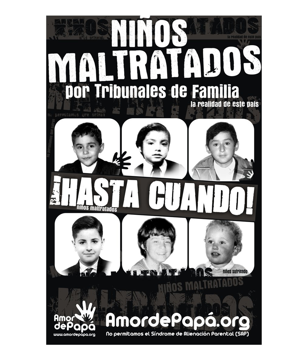 AhoraHijos's tweet image. OTRO DE NUESTROS AFICHES DE ALTO IMPACTO: ROSTROS de niños MALTRATADOS (nuestros papás de chicos) por juezas de familia en Chile. Nadie las fiscaliza

DEFENDAMOS JUNTOS LA APLICACIÓN DE NUESTRA #LEYAMORDEPAPÁ

Súmese, infórmese y asesórese escribiendo a  reservas@leyamordepapa.cl