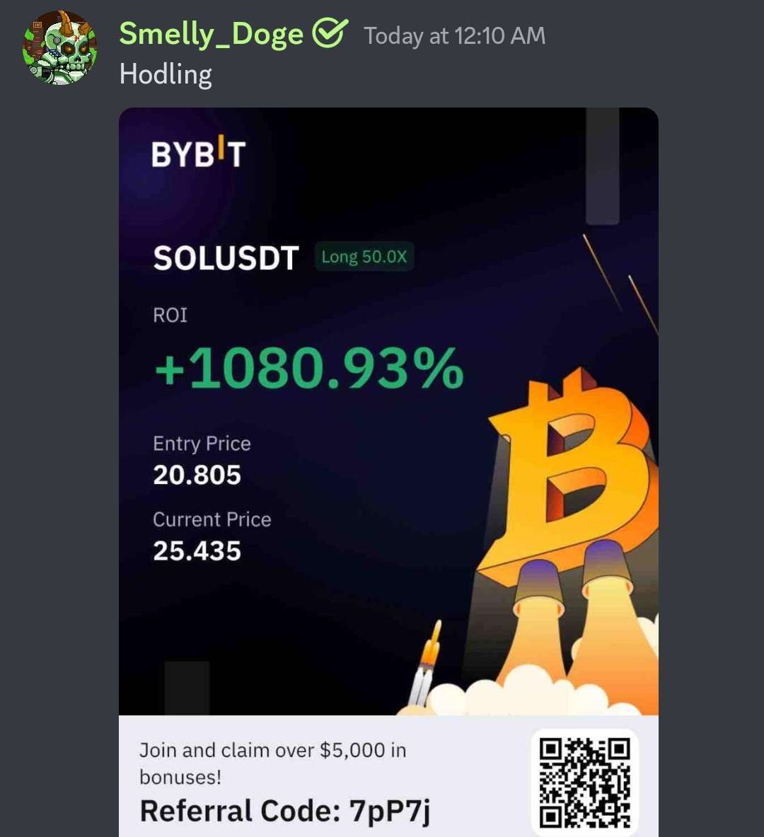 CryptoMarkets6's tweet photo. That's crazyyy🤯🤑
One of our members managed to earn 1080% trading $SOL💰
📢Start earning now:  https://t.co/i90V6BIoGD
$BTC $ETH $SOL $APT $COCOS $LINK $FIL $DOT $INJ https://t.co/ttvEsgG2VU