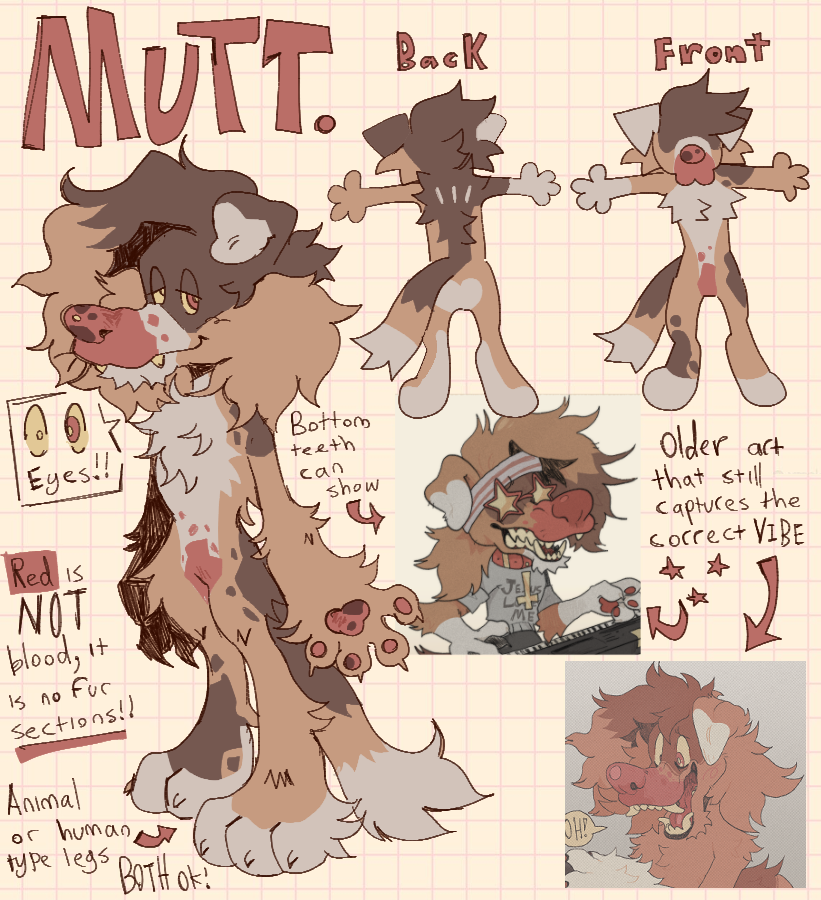 Made in one sitting so I am sure many mistakes and things I want to change but Mutt ref!!
New Mutt ref!! It's new 
