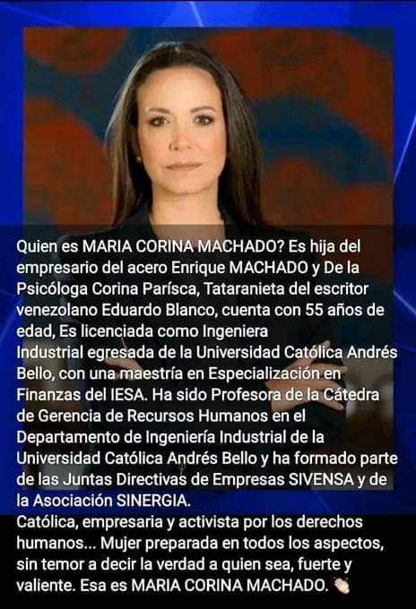 📊 ¿Consideras a María Corina Machado, una persona preparada para gobernar el país?

🔃 Si
♥️ No

Los Leo.