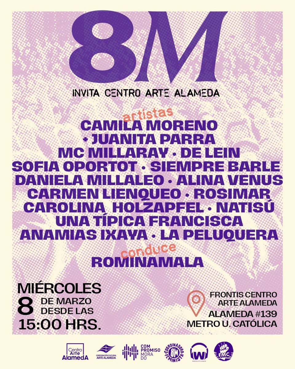 estoy_cl's tweet photo. Que no te falten panoramas con enfoque de género para esta nueva conmemoración del #8M ✊🏾💜 
(Y que no se diga que no te avisamos 📣) Revisa todos los panoramas para  en https://t.co/Cwkd5Oyvne (link en nuestra bio) 💪🏼💜 

#Estoy8M #8M #DíaInternacionalDeLaMujer #PanoramasGratis https://t.co/n1evTrNhGl