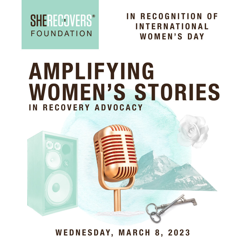 Wednesday, March 8, 2023  
11:00AM-1:30PM PST | 2:00-4:30PM EST
For more information and to register visit: sherecovers.org/amplifying-wom…

#SheRecovers #WomensDay2023 #RecoverOutLoud #ConnectSupportEmpower #RecoveringWomen #WeDoRecover #SmashStigma