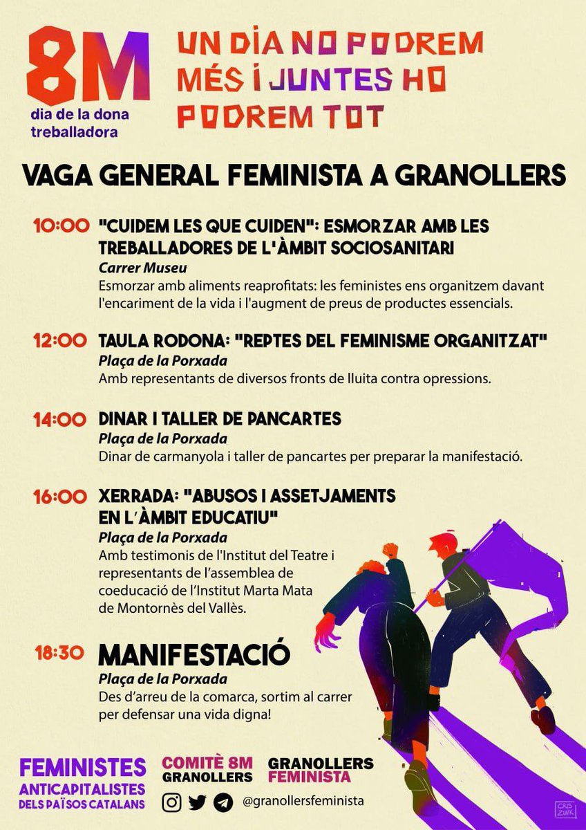 CUPFranqueses's tweet photo. Ens conviden a la recepció institucional que @lesfranqueses ofereix demà a la delegació de l’Ass. de Capitals i Ciutats Europees @AcesEurope per visitar el municipi i les instal·lacions esportives. Demà 8 de març, dia de vaga feminista, a l’hora de la manifestació comarcal 
1/3👇 https://t.co/afEHkeb4Fk