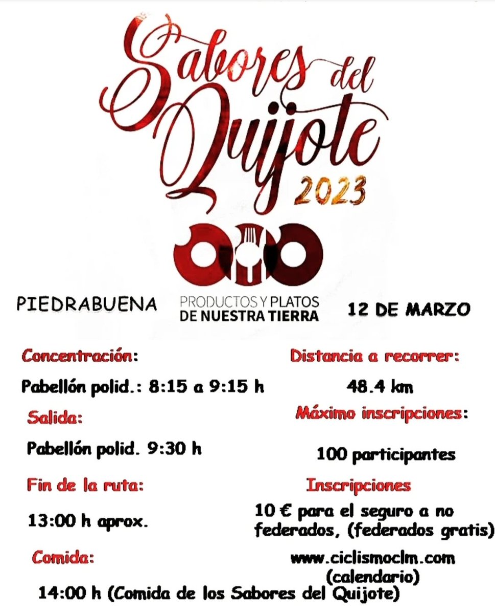 ¡𝙋𝙧ó𝙭𝙞𝙢𝙖 𝙍𝙪𝙩𝙖 𝙚𝙣 𝘽𝙞𝙘𝙞 𝙙𝙚 𝙈𝙤𝙣𝙩𝙖ñ𝙖!

🚵‍♀️ ¡Os mostramos el planning sobre la próxima ruta en bici que haremos en Piedrabuena este domingo, 12 de marzo!

☝️Si tenéis cualquier duda, no dudéis en escribirnos.

😁 ¡Nos vemos muy pronto!