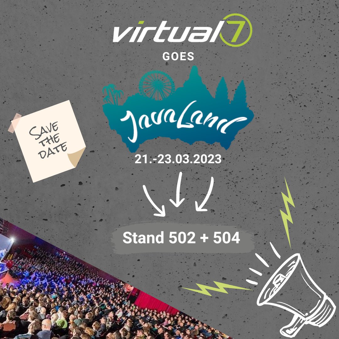 virtual7's tweet image. Die #Javaland2023 steht an! 😍
Komm rum auf einen Schnack, greif coole Goodies ab und spiel eine Runde gegen unseren LouKi - unsere Künstliche Intelligenz, die dich im Spiel Looping Louie schlagen wird! 😁
#messe #java #developerjobs #digitalisation #onevirtual7 #virtual7gmbh