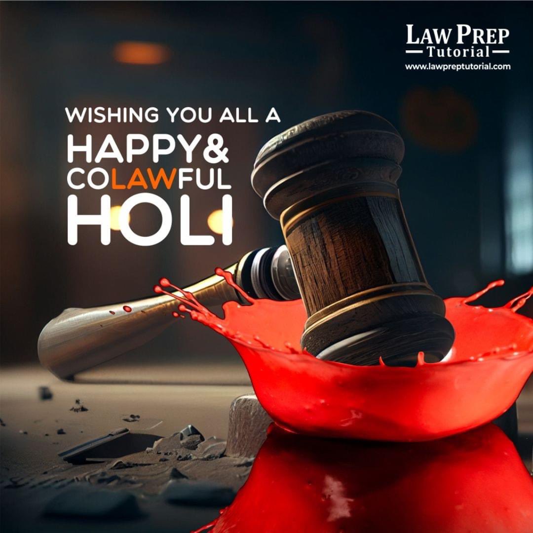 GauravVirendraA's tweet image. Let the colors of Holi spread happiness in your life. Let the colors give you shades of happiness and motivation.
Happy Holi!
.
.
.
.
#lawpreptutorial #holi #happyholi #holifestival #festival #festivalofcolors #indianfestival #holihai #holicelebration