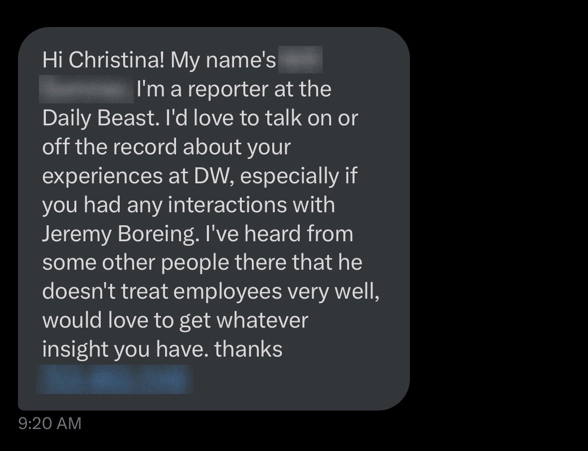buttonslives's tweet photo. I’ve already begun receiving inquiries from left-wing publications to see if I’ll give them dirt. As a company, The Daily Wire is a fantastic place to work, they treat their employees extremely well, their editorial team is top notch and everyone I have ever interacted with there is wonderful. I am leaving because I want to reach people on the center-left and lately I’ve felt there has been a distinct increase in inflammatory rhetoric from some of The Daily Wire’s personalities that make it more difficult to accomplish that.