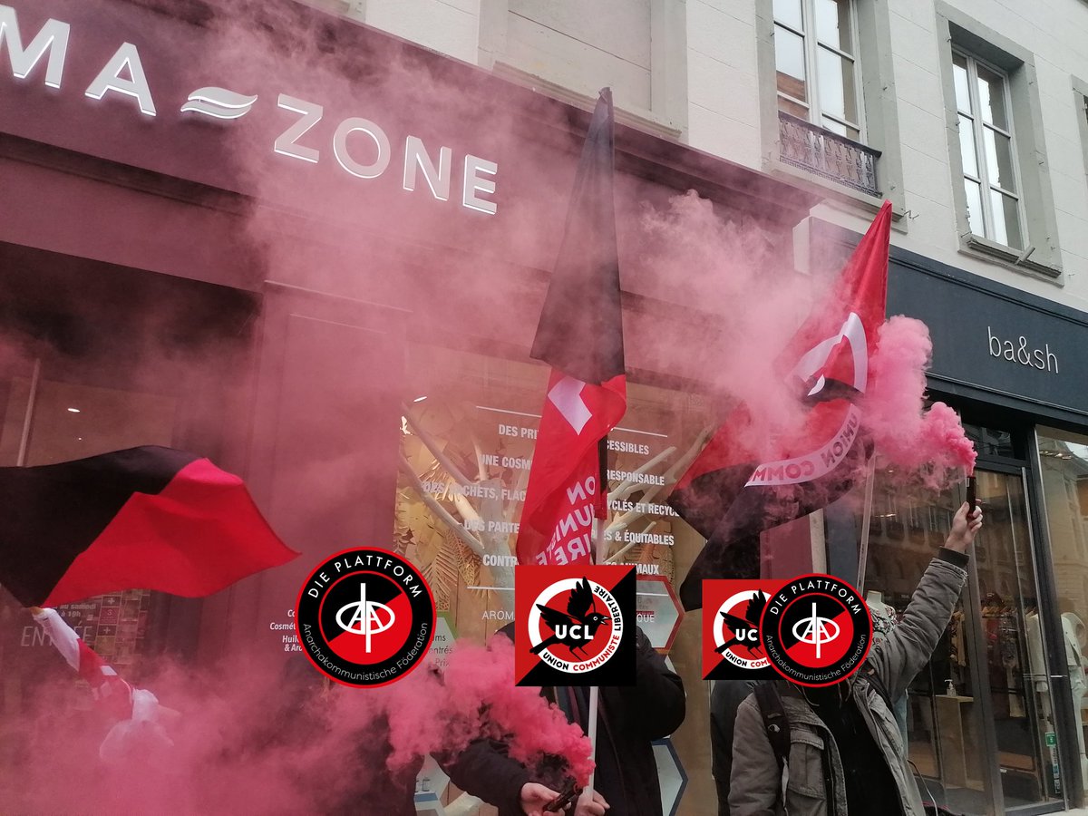 Wir sind auch Start mit unseren Freund*innen von der @UnionCoLib 

#GreveGenerale #Anarchismus #Grevedu7mars #unioncommunistelibertaire