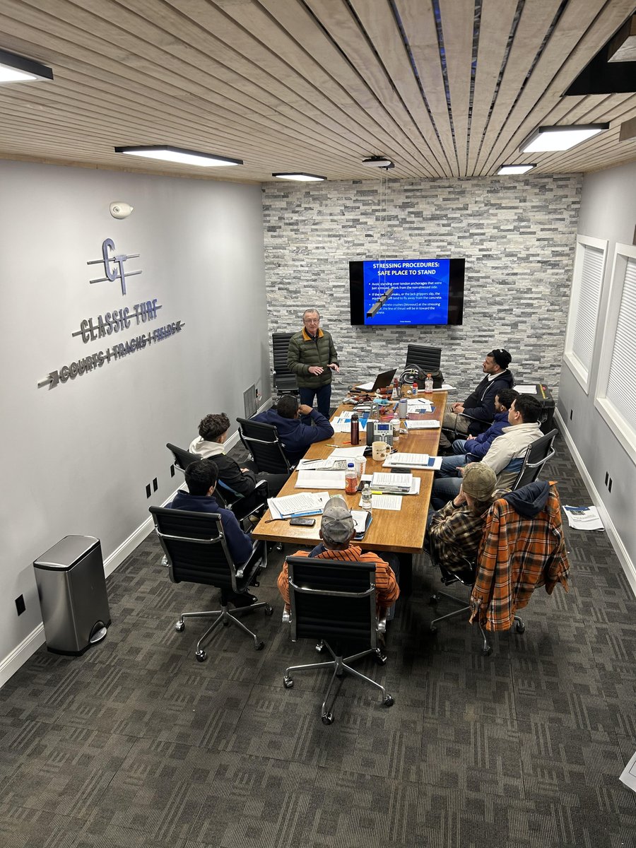 Our commitment to innovation and continuing education extends throughout all levels of our organization. Here's a sneak peek behind the scenes of our team members taking their Level 1 Certification course from @ConcretePTI. 

#OnOurTurf #ClassicTurf #SportsBuilders