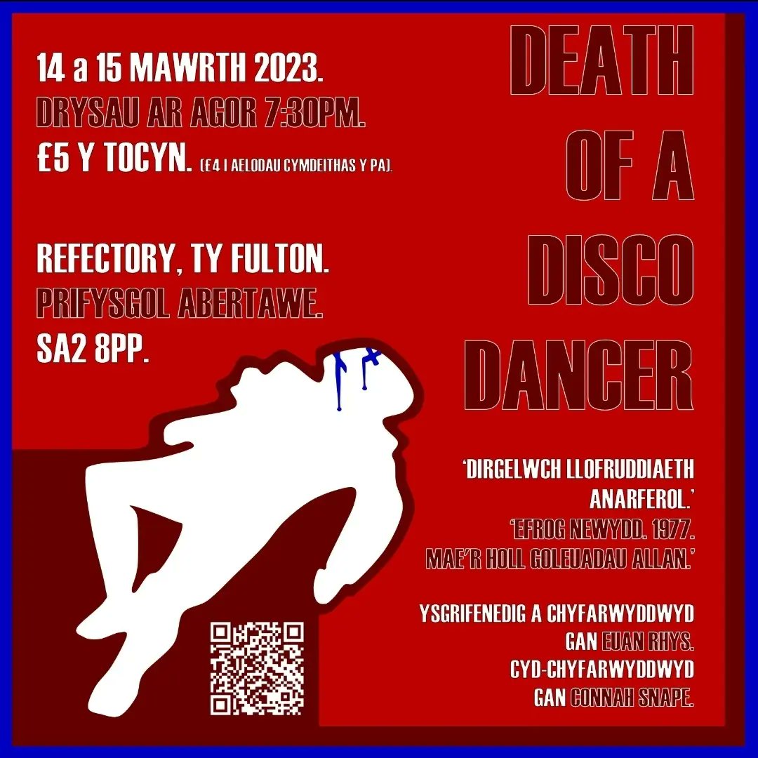 🔪🕺 Death Of a Disco Dancer 🕺🔪
A Disco murder mystery!

When? 14th/15th March
Where? Refectory, Fulton House, Singleton Campus
Doors Open at 7:30pm!

Tickets available on the SU website and on the door! 
swansea-union.co.uk/activities/soc…

We hope to see you there!
- Charlie