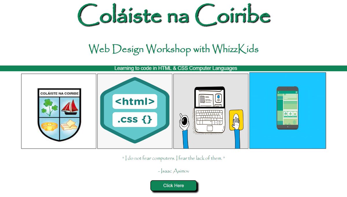 The final @WhizzkidsIT Tech Day took place with TYs in @ColnaCoiribe. Brilliant Webpages, 3D Games & 3D Design Projects were made. 
Well done everyone 👏