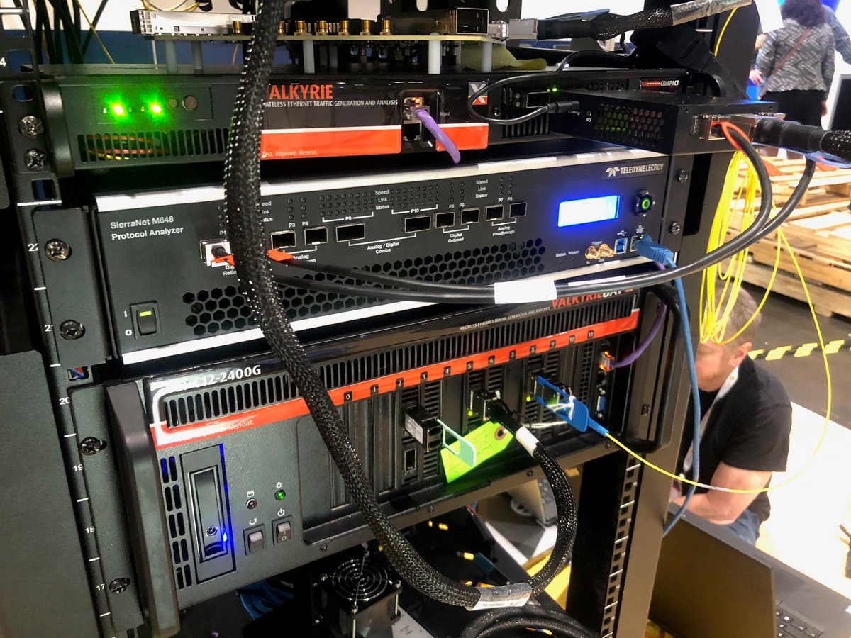 TeledyneLecroy's tweet photo. Attending the #OFC23 this week in San Diego, CA? See Teledyne LeCroy's SierraNet M648 capturing 800GE AN-LT in the Ethernet Alliance booth! https://t.co/7wpKWPBKAW #enet #ethernet #autonegotiation #aneg #linktraining #teledynelecroy https://t.co/LnNekyebTZ