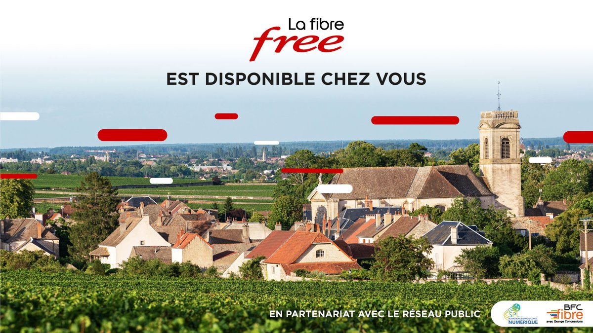 La Fibre Free est disponible dans le département de la #CoteDor et arrive sur :
📍Avelanges
📍Avot
📍Courlon
📍Grancey-le-Chateau-Neuvelle
 <a href="/LB_BFCF/">Laurent Blain</a> <a href="/CD_CotedOr/">Côte-d'Or</a> <a href="/OrangeConcess/">Orange Concessions</a> @merlin_Laure #FIBRE #Free #CoteDOR