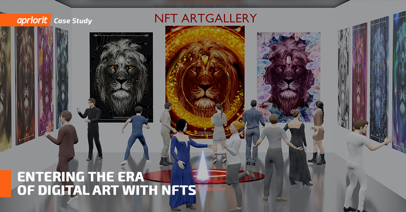 Apriorit's tweet photo. Explore a real-life use case of building a blockchain-based platform for secure selling NFT images using smart contracts.