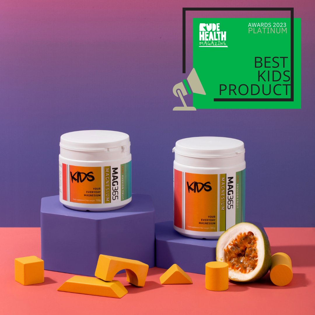 We are thrilled to share that our MAG365 Kids won the Platinum Award for Best Kids Product!🎉 This kid-approved supplement contains calming MAG365 plus immune-boosting nutrients like zinc and vitamins C, D3 &amp; K2 in a tasty, absorbable formula. ⁠bit.ly/3Y9LlDl